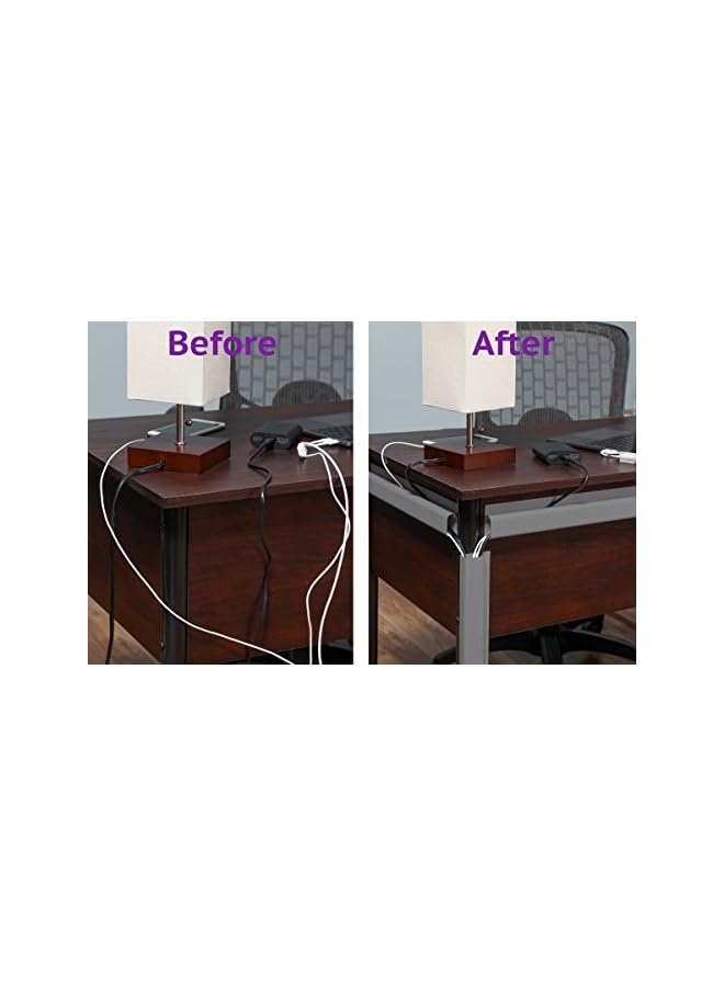 promass J Channel Desk Cable Organizer – 5 Grey Raceway Channels - Cord Cover Management Kit for Desks, Offices, and Kitchens - Image 2