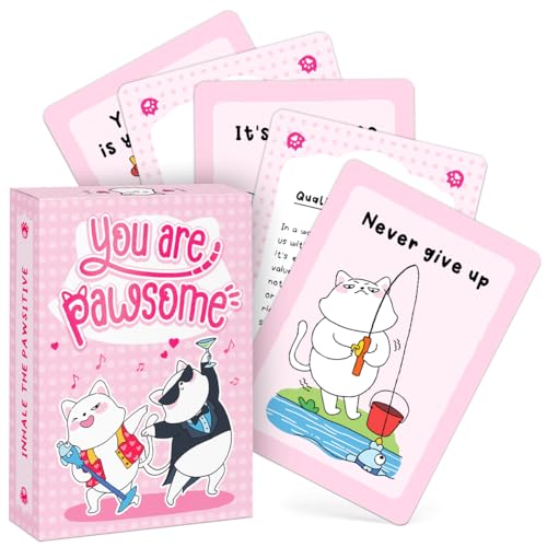 99FOX You are Pawsome Oracle Card Decks for Adults Teens Cat Inspiration Motivational - Image 1