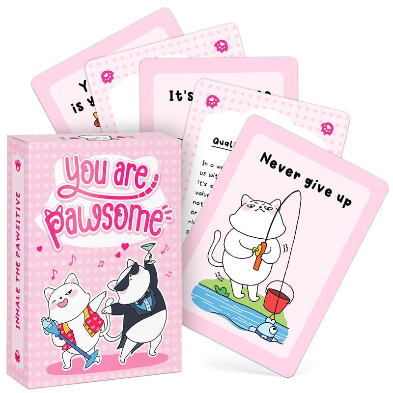 99FOX You are Pawsome Oracle Card Decks for Adults Teens Cat Inspiration Motivational - Image 3