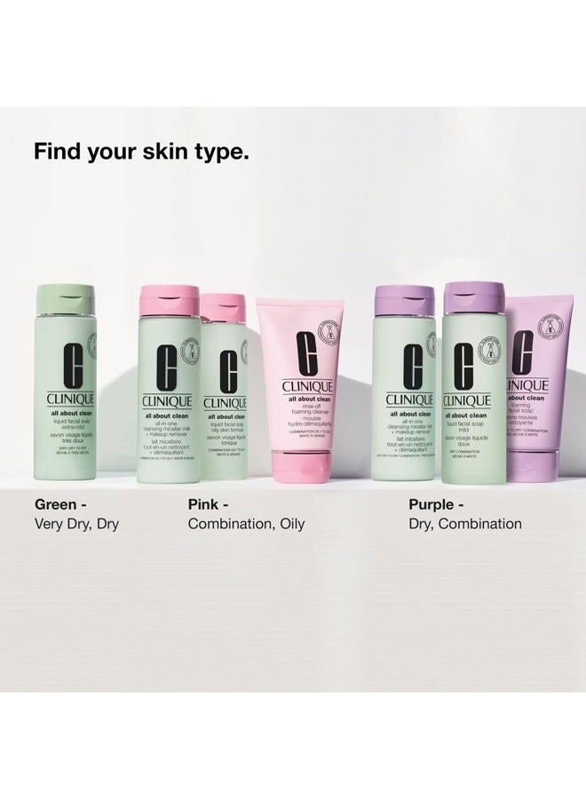 CLINIQUE حليب ميسيلار للتنظيف الشامل 3 خطوات + مزيل مكياج مع الجلسرين + فيتامين E، 6.7 أونصة سائلة - Image 2