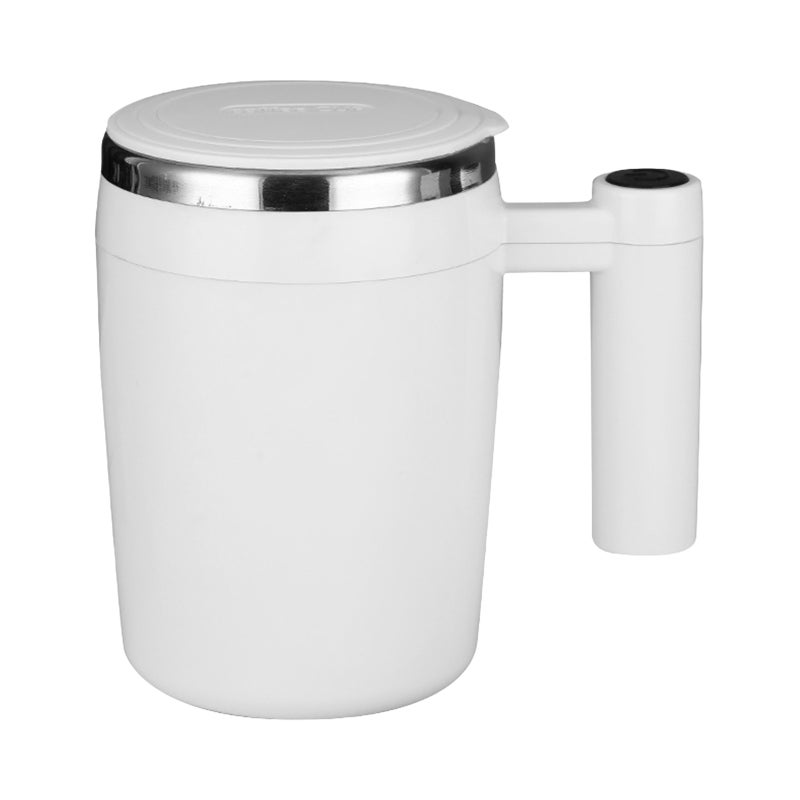 380mL Self Stirring Mug with Lid Automatic Magnetic Stirring Coffee Cup Electric Stainless Steel Self Mixing Coffee Cup for Coffee Milk Cocoa Hot Chocolate Tea - Image 1