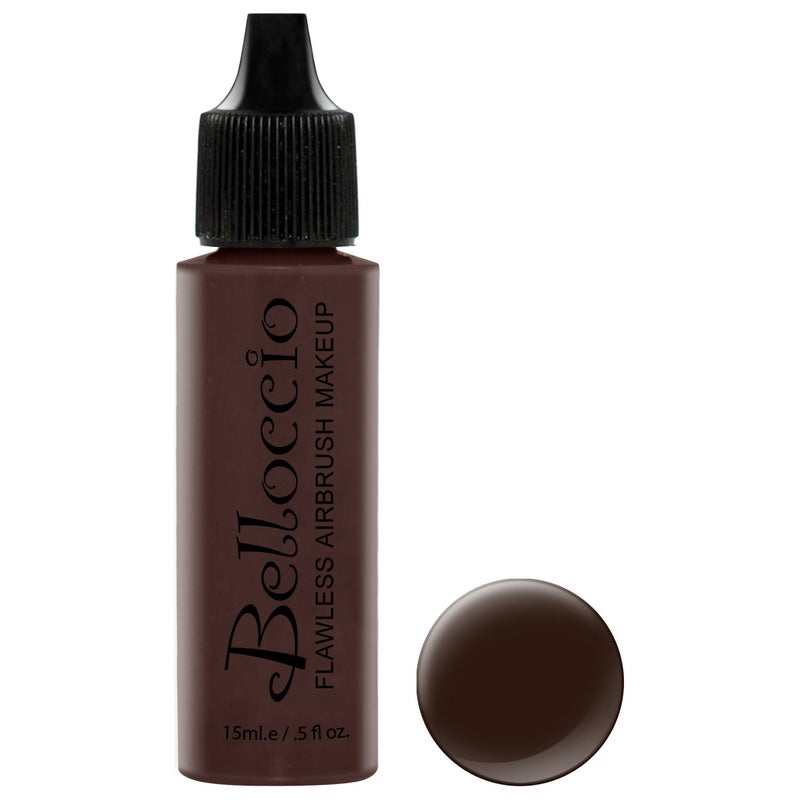 Belloccios Professional Cosmetic Airbrush Makeup Foundation 12oz Bottle Deep Ebony  Dark with Neutral Undertones