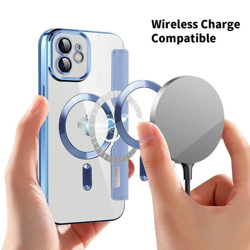 erorex For iPhone 17 Pro Max Shield Magsafe RFID Anti-theft Rhombus Leather Phone Case(Pink) - Image 5