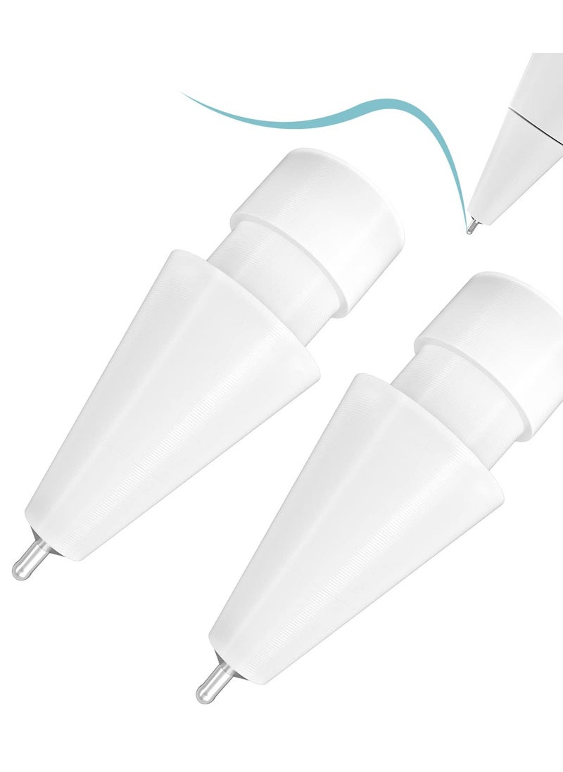 erorex Pencil Tips fit for 2nd 1st Gen USB-C iPad Pro Air Mini Pencil,0.78mm No Wear Out iPencil Fine Point Accurate Increasing Pen Nibs, Write Like A Real Pen,White  - Image 1