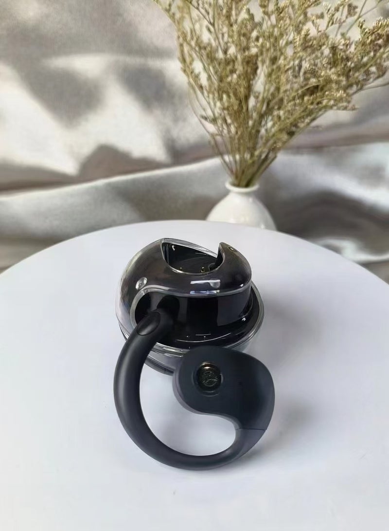 سماعات أذن بلوتوث للترجمة الفورية (أسود) | لاسلكية مفتوحة بتصميم مشبك، مترجم فوري لأكثر من ١٠٠ لغة، مثالية للأعمال والسفر والرياضة والتعلم - Image 1