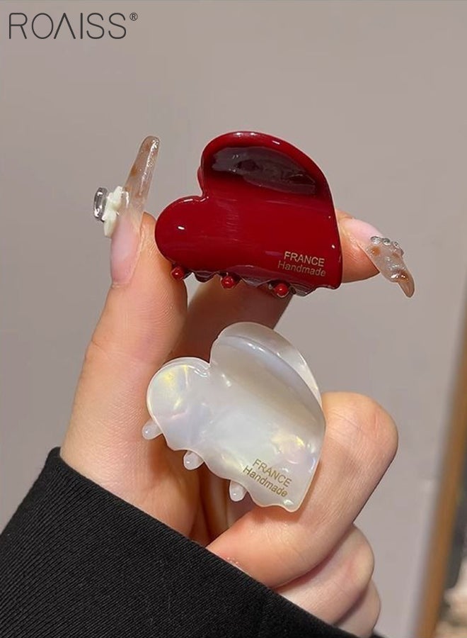 رويس 9 قطع من مشابك الشعر الصغيرة على شكل قلب، مشابك شعر أنيقة، إكسسوارات شعر عصرية وعصرية للجبين والجانب للاستخدام اليومي، إكسسوارات شعر الشاطئ - Image 2