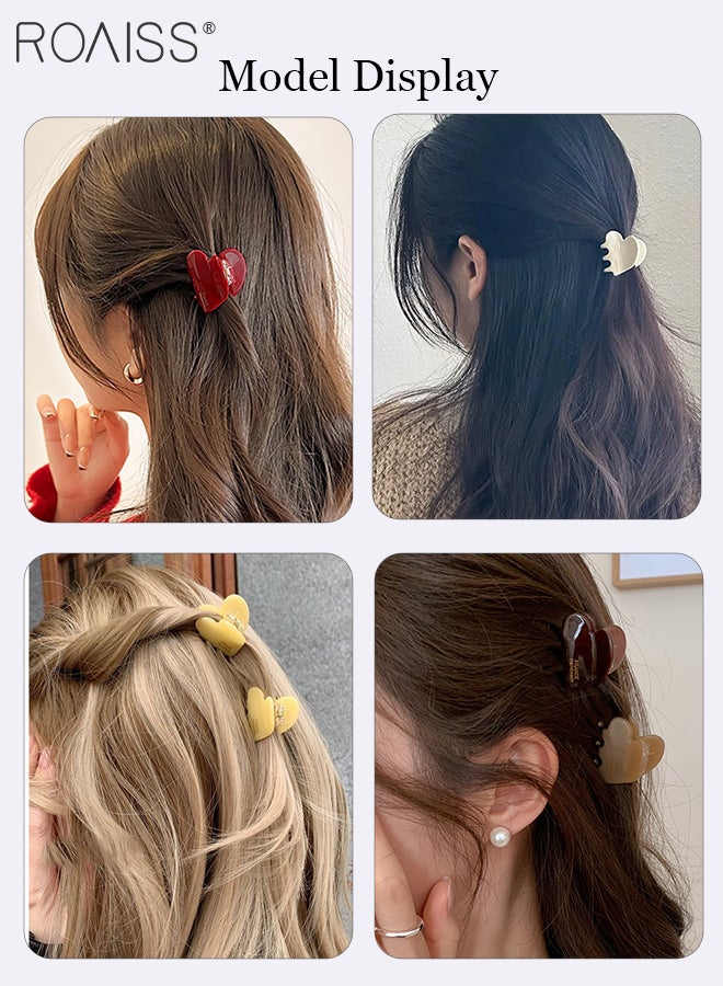 رويس 9 قطع من مشابك الشعر الصغيرة على شكل قلب، مشابك شعر أنيقة، إكسسوارات شعر عصرية وعصرية للجبين والجانب للاستخدام اليومي، إكسسوارات شعر الشاطئ - Image 5