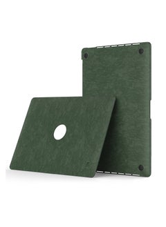 LEVELO Gevena Leather MacBook Pro 16" Cover/ Secure and Lightweight/ Silicone Bottom Base/ Precise Cutouts/ Ultra Slim - Dark Green  - Image 2