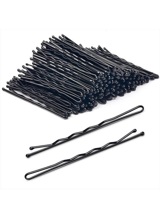 MORGLES Bobby Pins, MORGLES Black Bobby Pins for Hair Bob Pins Bulk with Box 120 Count (Black,2 inch) - Image 1
