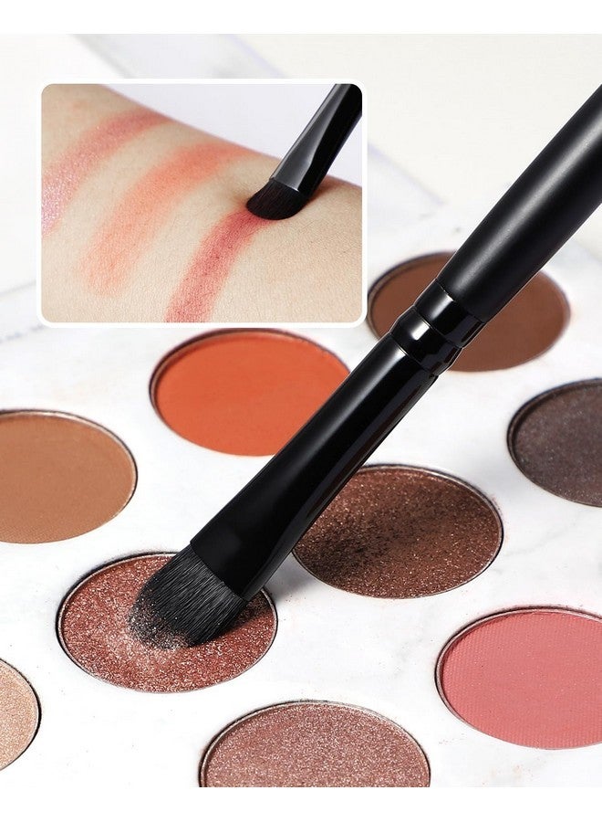 EIGSHOW Everyday Makeup Brushes, 5 Pcs Makeup Brush Set For Foundation Blush Concealer Eyeshadow Eyelid, Vegan & Cruelty-Free, Travel Friendly Make Up Brushes Set Gift For Women Girls Set- Black - Image 4