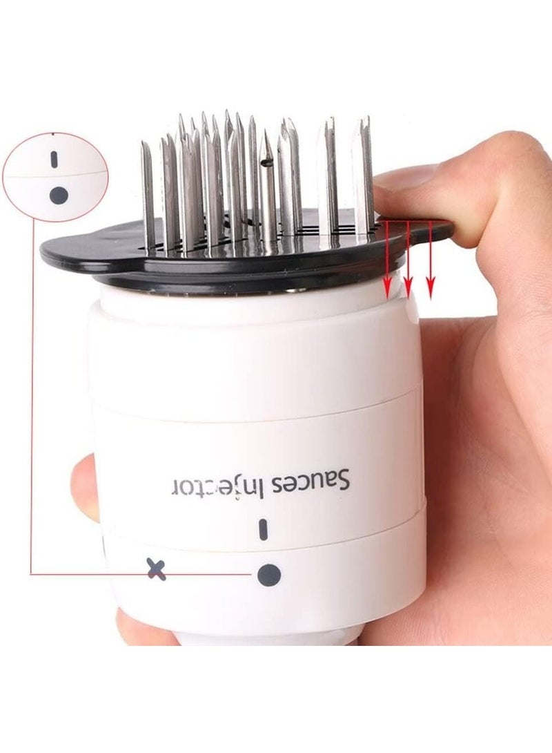 2-in-1 Meat Tenderizer & Sauce Injector - 30 Stainless Steel Needles, Professional Marinade Injector Tool for Steak, Chicken & BBQ, Manual Flavor Enhancer with 90ml Capacity - Image 2