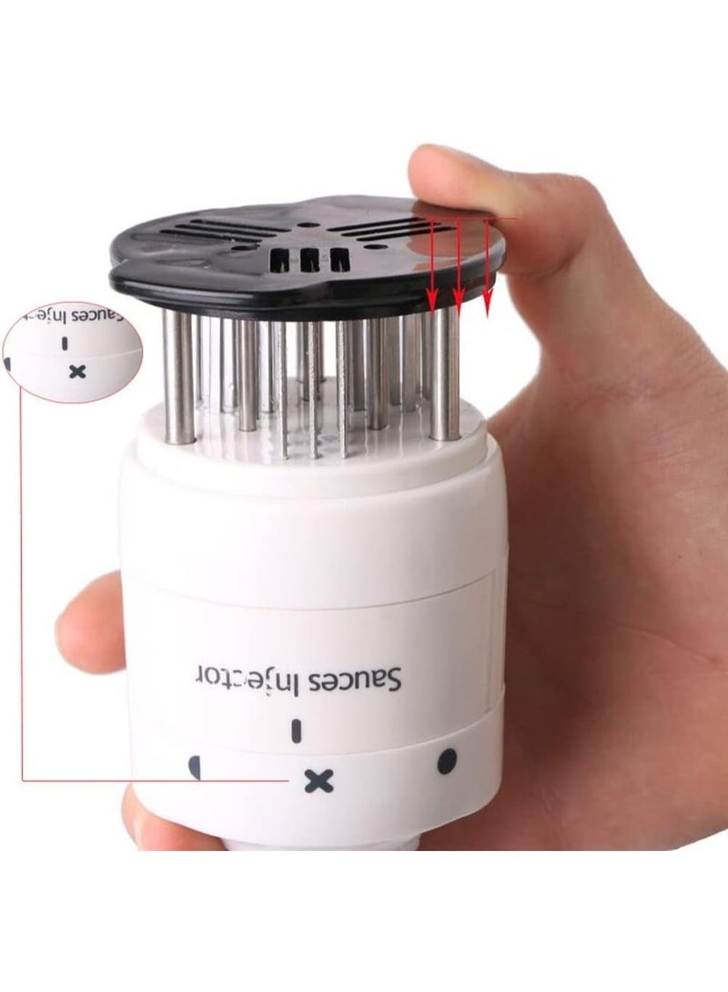 2-in-1 Meat Tenderizer & Sauce Injector - 30 Stainless Steel Needles, Professional Marinade Injector Tool for Steak, Chicken & BBQ, Manual Flavor Enhancer with 90ml Capacity - Image 3