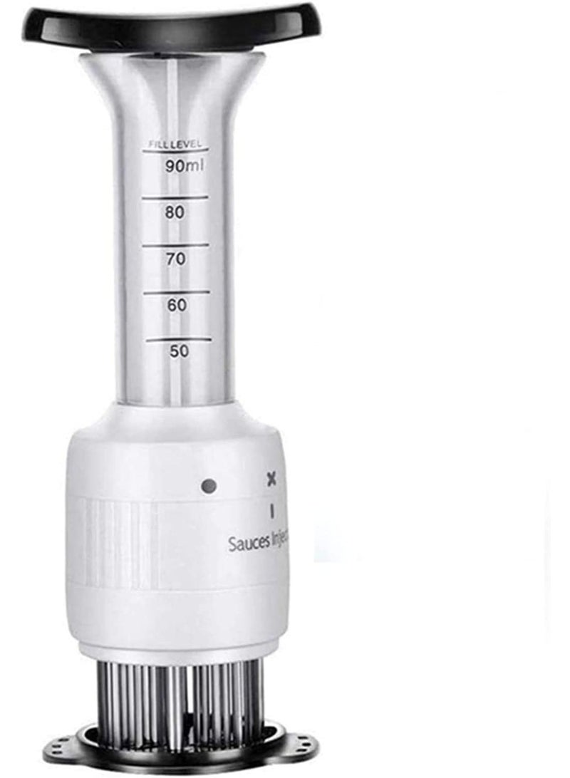 2-in-1 Meat Tenderizer & Sauce Injector - 30 Stainless Steel Needles, Professional Marinade Injector Tool for Steak, Chicken & BBQ, Manual Flavor Enhancer with 90ml Capacity - Image 5