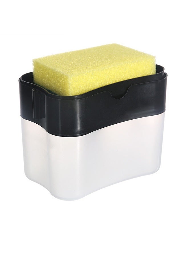 موزع صابون وحامل إسفنجة لمغسلة المطبخ موزع سائل غسيل الأطباق - Image 1