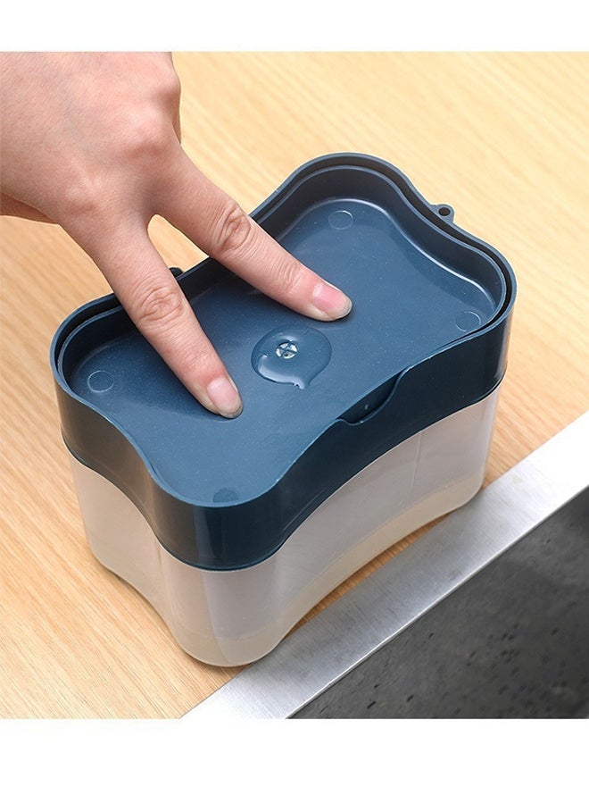 موزع صابون وحامل إسفنجة لمغسلة المطبخ موزع سائل غسيل الأطباق - Image 4