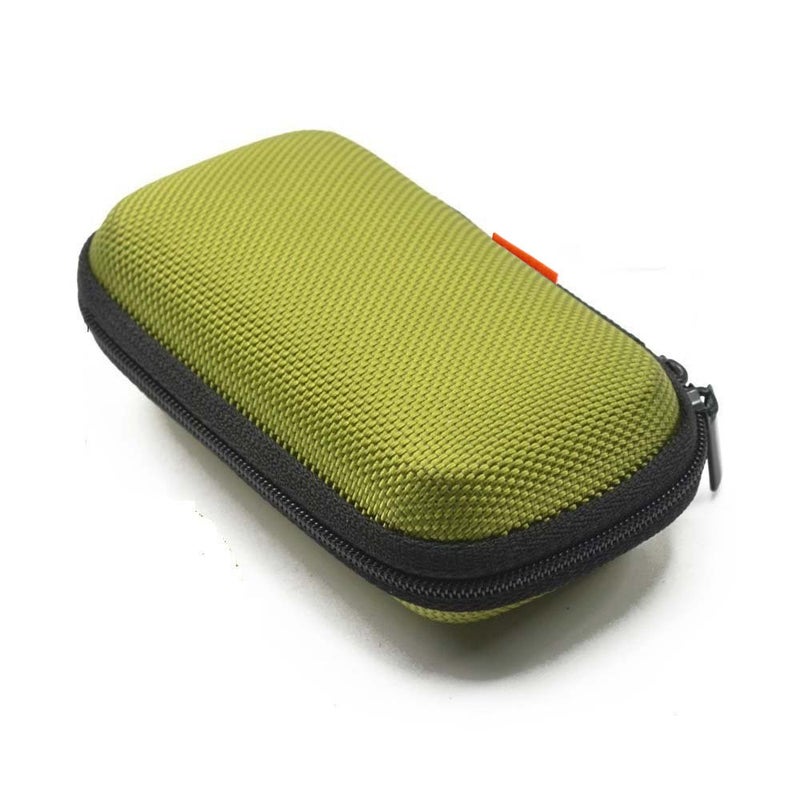 GLCON Rectangle Shaped Portable Protection Hard EVA Case, Mesh Inner Pocket, Zipper Enclosure, Lightweight Small Universal Carrying Bag Wired/Bluetooth Headset Charger Change Purse (Green) - Image 1