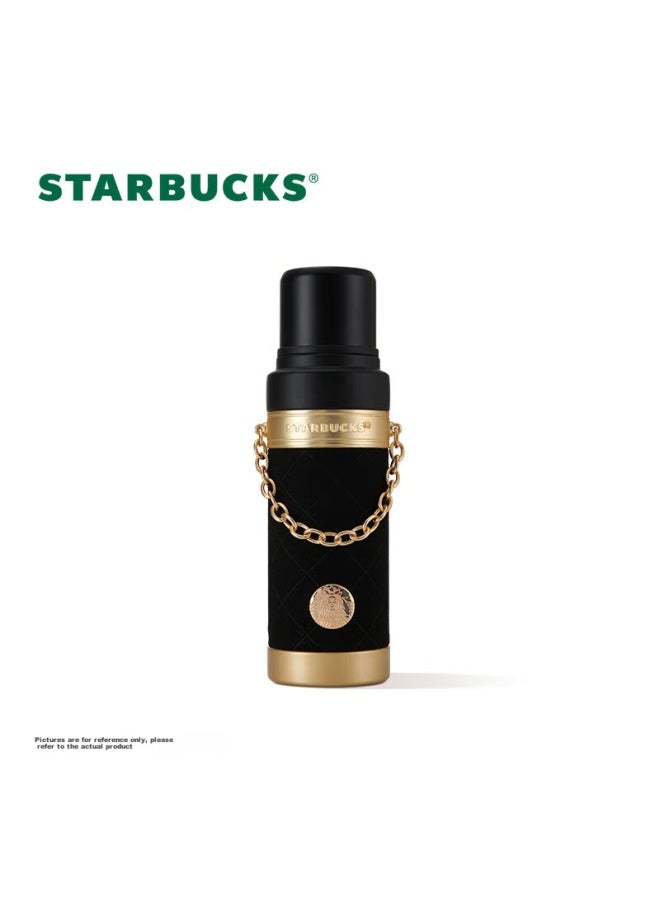 Starbucks كوب ستاربكس فلو الذهبي المصنوع من الفولاذ المقاوم للصدأ 580 مل، كوب سيارة محمول، هدية قيسى - Image 1