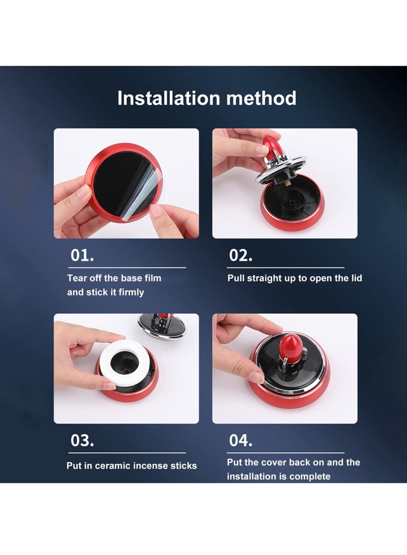 Y&D Car Air Fresheners with Solar Rotating, Aluminium Alloy Rocket Aromatherapy Diffuser Airplane Interior Decoration Accessories for Office Home (Black) - Image 5