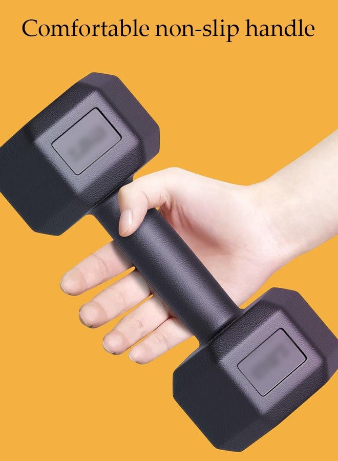 DUNISO 2 قطع دمبل، دمبل للياقة البدنية، دمبل لرفع الأثقال، مع مقابض مضادة للانزلاق، قابلة للغسل، مناسبة للرجال والنساء، مناسبة للياقة البدنية، الاستخدام المنزلي، التمارين، رفع الأثقال، اليوغا - Image 4