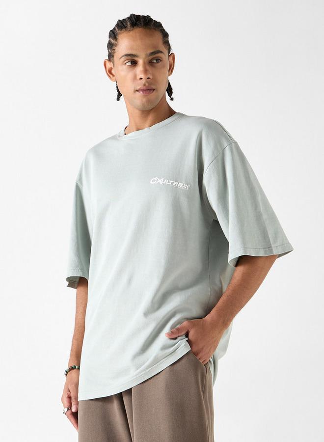 SP Characters Celestials Print Crew Neck T-shirt with Short Sleeves - Image 3