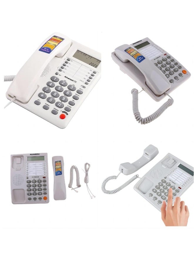 Corded Telephone Landline with Caller ID Call Waiting Hands-Free Cable Telephone for Home Office Hotel - Image 3