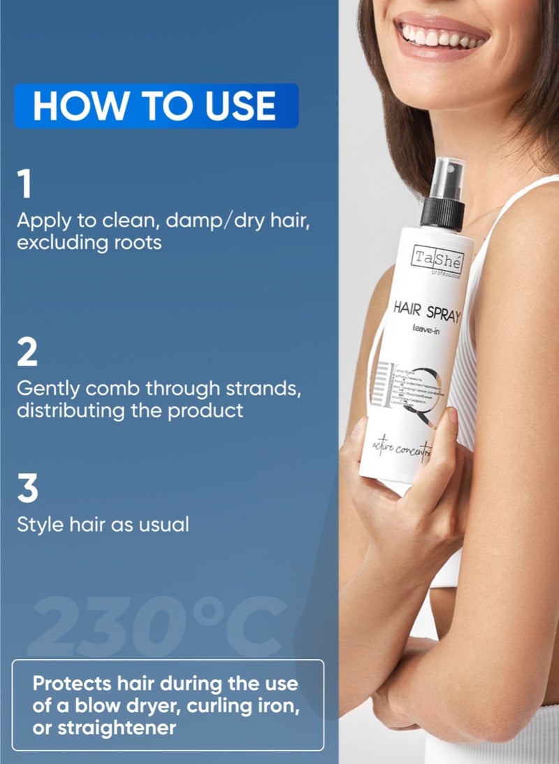 تاش بخاخ شعر فلاريو LEAVE-IN IQ بحجم 250 مل | يخفف من هشاشة وجفاف الشعر، ويمنحه النعومة والملمس الحريري واللمعان | مناسب لجميع أنواع الشعر من TaShe Professional. - Image 5