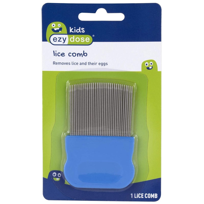 EZY DOSE Kids Lice Comb, Effective for Head Lice, Eggs and Nit Removal, Works with Any Lice Treatment, Suitable for Any Type of Hair, Safe for Baby, Kids and Adults, Blue, BPA Free - Image 2