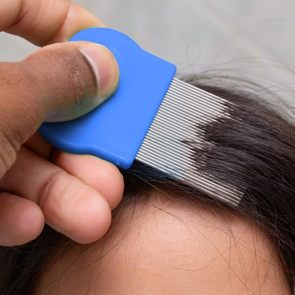 EZY DOSE Kids Lice Comb, Effective for Head Lice, Eggs and Nit Removal, Works with Any Lice Treatment, Suitable for Any Type of Hair, Safe for Baby, Kids and Adults, Blue, BPA Free - Image 4