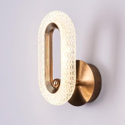 blissbells Modern Crystal Wall Sconce Light, LED Curved Design with Gold Finish, Decorative Interior Lighting Fixture for Living Room, Bedroom - Image 4
