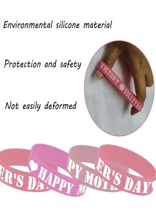 CupaPlay 24 PCS Mother's Day Party Favors Rubber Bracelets - Mothers Party Supplies Goodie Bag Stuffers Fillers Silicone Wristbands - Image 3