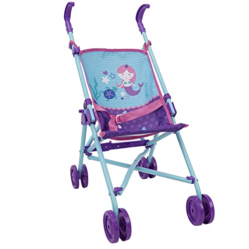 509 Crew Mermaid 21 Piece Set: Doll Stroll n Play & Care Set - Includes Stroller, Car Seat, Highchair, Play Yard, 15 Piece Accessories, & Diaper Bag/Handbag, Kids Pretend Play Ages 3+ (T818028) - Image 3