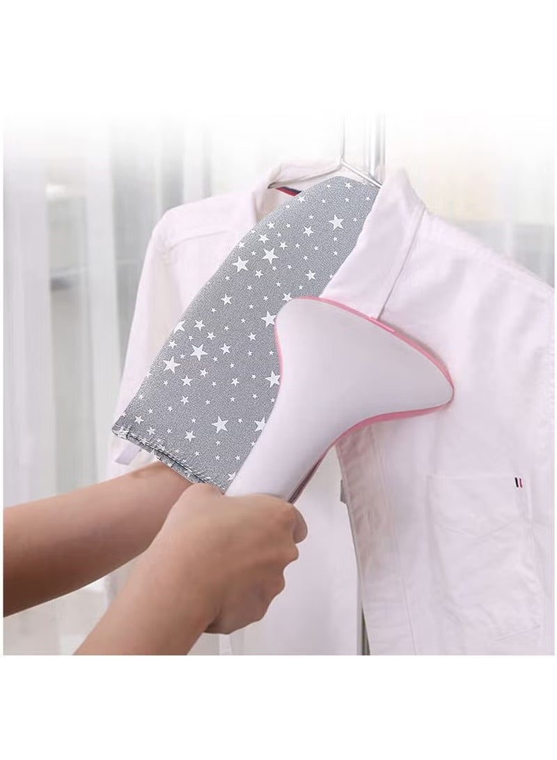 Garment Steamer Ironing Glove, Waterproof Heat Resistant Anti Steam Mitt with Finger Loop, Complete Care Protective Garment Steaming Mitt Accessories for Clothes (Grey stars)  - Image 4