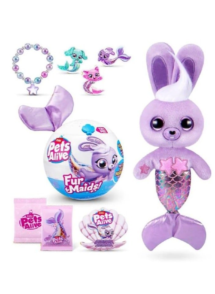 Pets Alive Furmaids Stuffed Animal, Surprises To Unbox, Including Mermaid Accessories For Shimmering Fun - Assorted/Style May Vary - Image 2
