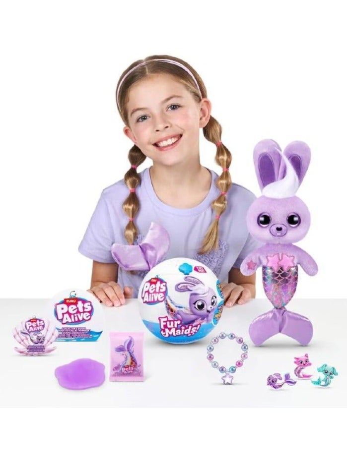 Pets Alive Furmaids Stuffed Animal, Surprises To Unbox, Including Mermaid Accessories For Shimmering Fun - Assorted/Style May Vary - Image 5