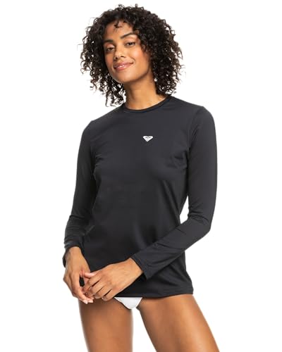 Roxy Womens Long Sleeve Loose Fit Rashguard UPF 50 QuickDry Rash Guard Shirt for Swim Surf Volley Yoga Outdoor Activities Anthracite Medium - Image 3