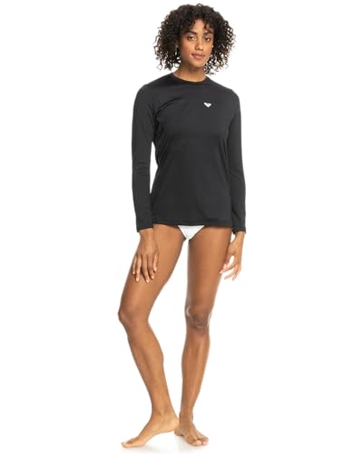 Roxy Womens Long Sleeve Loose Fit Rashguard UPF 50 QuickDry Rash Guard Shirt for Swim Surf Volley Yoga Outdoor Activities Anthracite Medium - Image 1