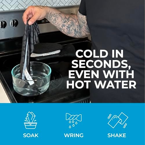 SHAKEitCOOL Extended Size Cooling Towel – Be Cool in Style - Heat Relief, Soft, Lightweight, Sun Protection, Easy Clean - Perfect for Biking, Hiking, Running, Yoga, Golf, Gardening - Cheetah Print M - Image 4