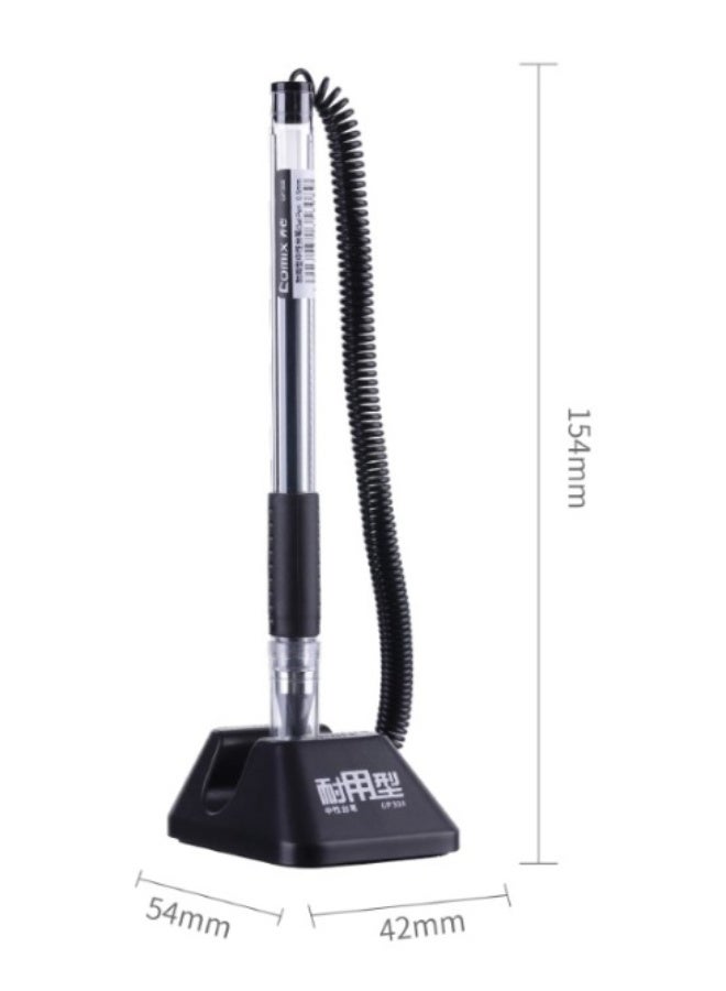 كوميكس كومكس - قلم جاف 0.5 ملي للمكتب بسلك - لون أسود - Image 4