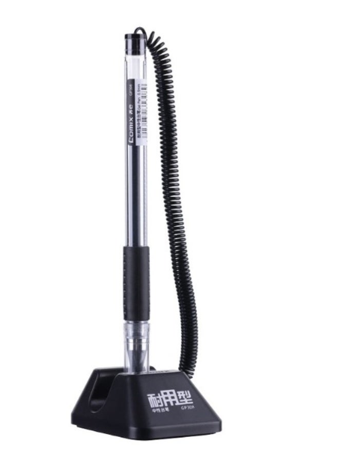 كوميكس كومكس - قلم جاف 0.5 ملي للمكتب بسلك - لون أسود - Image 1