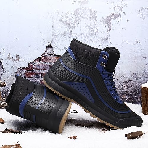ulogu Snow Boots men Waterproof Insulated Blue Duck Boots Fur Lined Warm Ankle Booties Lightweight Comfortable Winter Walking Shoes Zapatos Botas Invierno Para hombres - Image 3