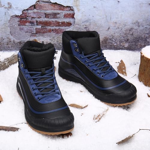 ulogu Snow Boots men Waterproof Insulated Blue Duck Boots Fur Lined Warm Ankle Booties Lightweight Comfortable Winter Walking Shoes Zapatos Botas Invierno Para hombres - Image 2