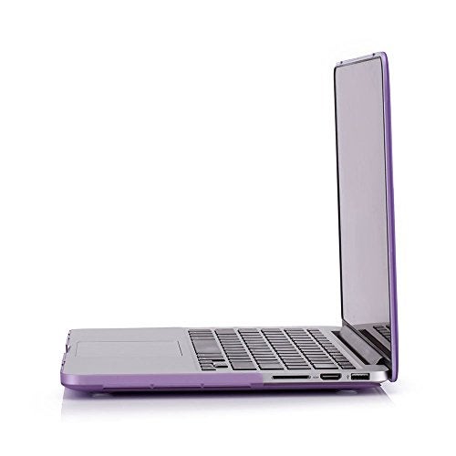 RUBAN Case for MacBook Pro 13 inch 2015 2014 2013 2012 (A1502 & A1425 Models), Plastic Hard Shell Case & Keyboard Cover for Old Version MacBook Pro Retina 13 Inch, Purple - Image 5