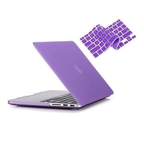 RUBAN Case for MacBook Pro 13 inch 2015 2014 2013 2012 (A1502 & A1425 Models), Plastic Hard Shell Case & Keyboard Cover for Old Version MacBook Pro Retina 13 Inch, Purple - Image 1