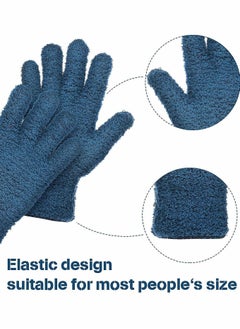 Y&D Cleaning Gloves, 2 Pairs Microfiber Auto Dusting Gloves Washable Mittens for Kitchen House Cars Trucks Mirrors Lamps (Blue, Green)  - Image 3