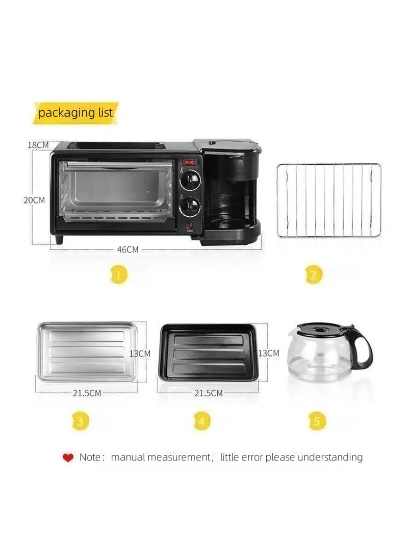 SILVER CREST - 3-in-1 Multifunctional Breakfast Maker With Coffee Pot And Frying Pan & Oven - Image 1