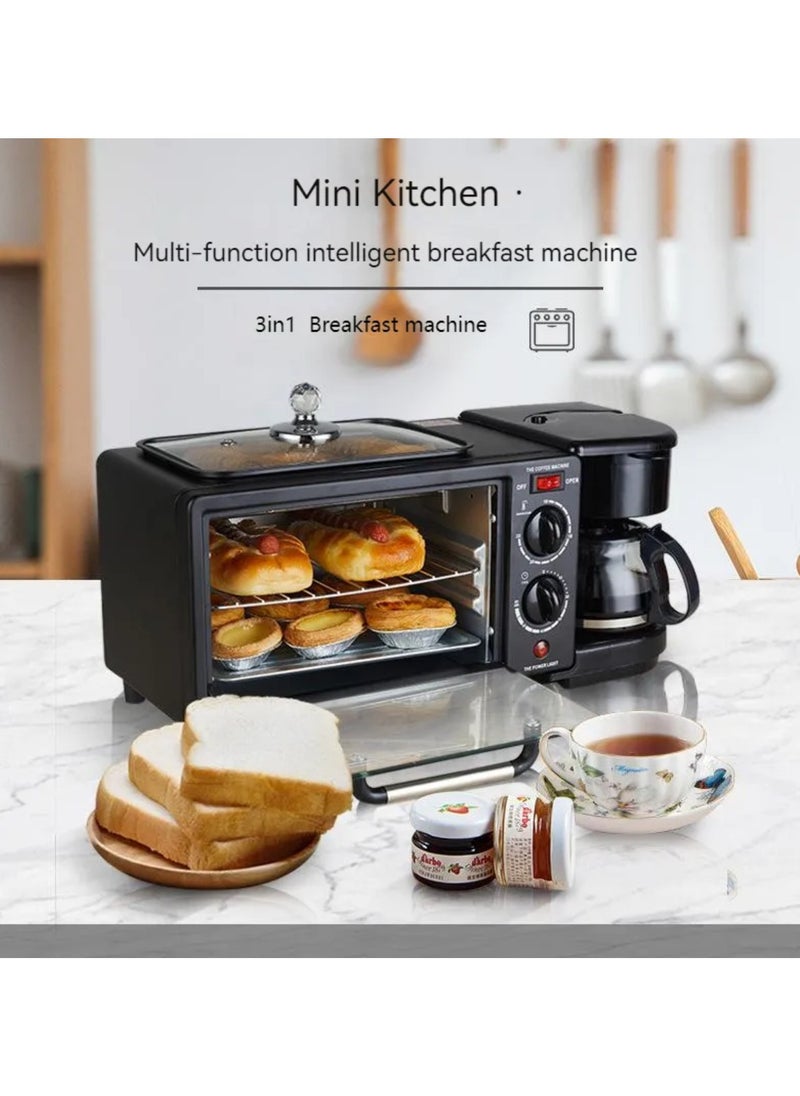 SILVER CREST - 3-in-1 Multifunctional Breakfast Maker With Coffee Pot And Frying Pan & Oven - Image 1
