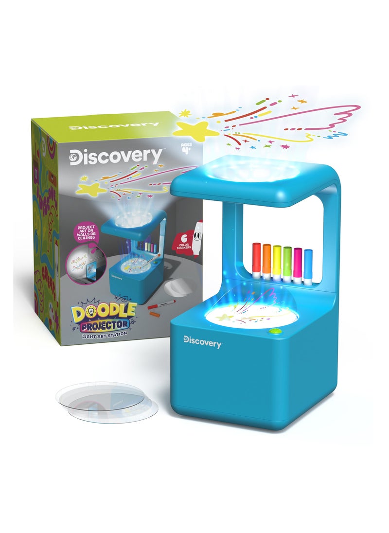 Discovery Discovery Kids Wall and Ceiling  Doodle Sketch Projector STEM Light Art Station, with Six Colour Markers  - Image 1