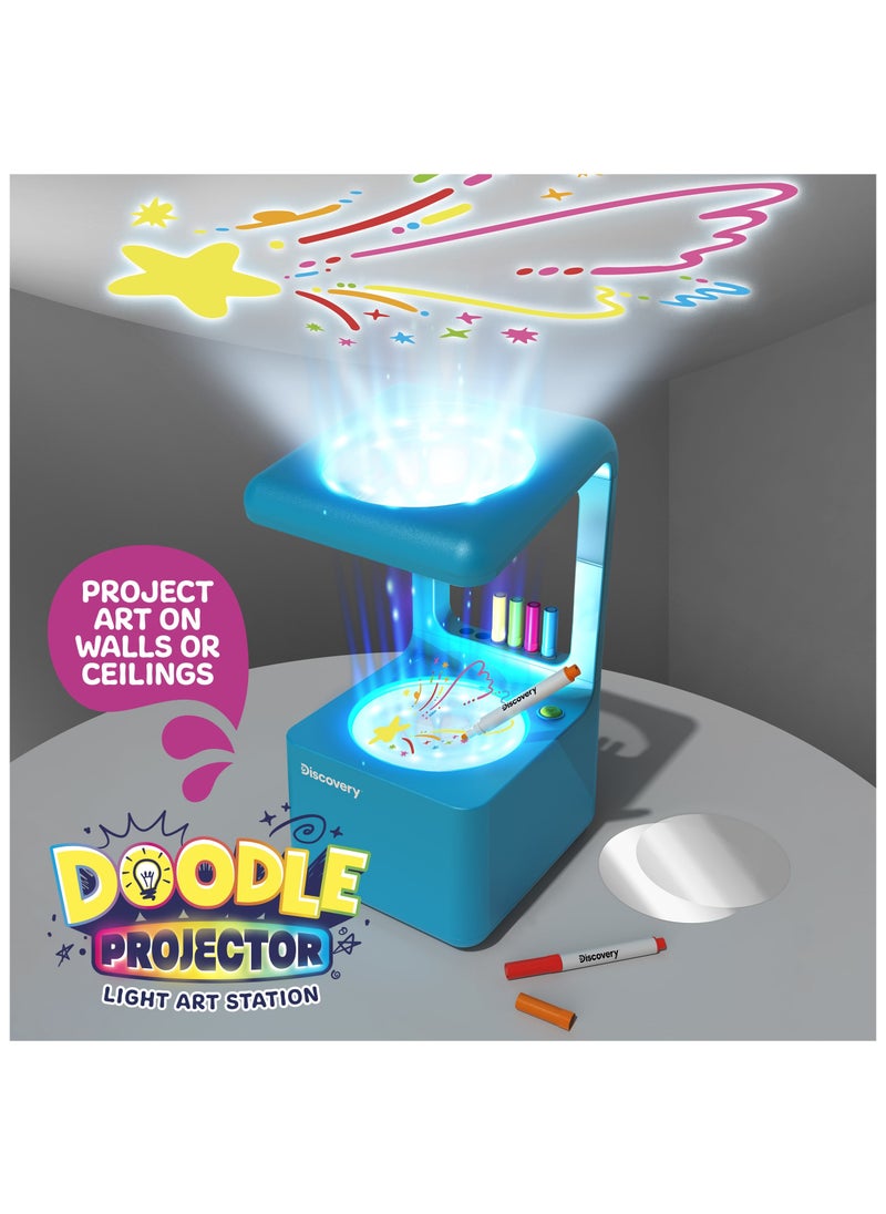 Discovery Discovery Kids Wall and Ceiling  Doodle Sketch Projector STEM Light Art Station, with Six Colour Markers  - Image 2