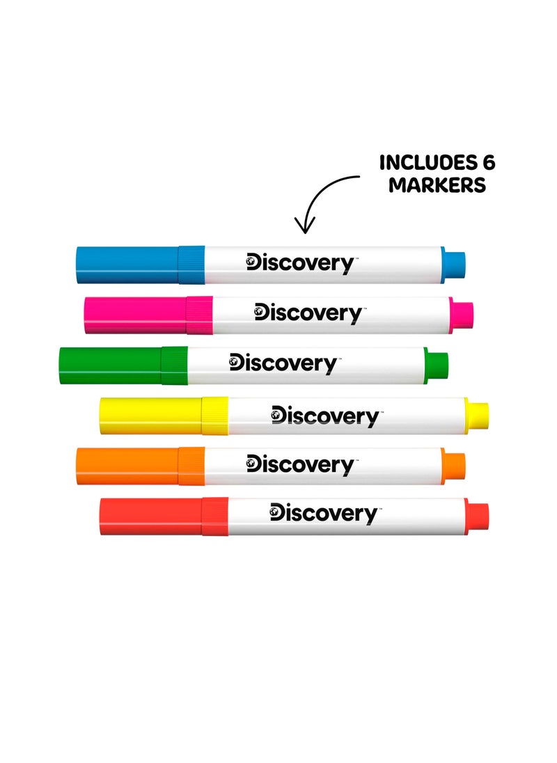 Discovery - Discovery Kids Wall and Ceiling  Doodle Sketch Projector STEM Light Art Station, with Six Colour Markers - Image 1