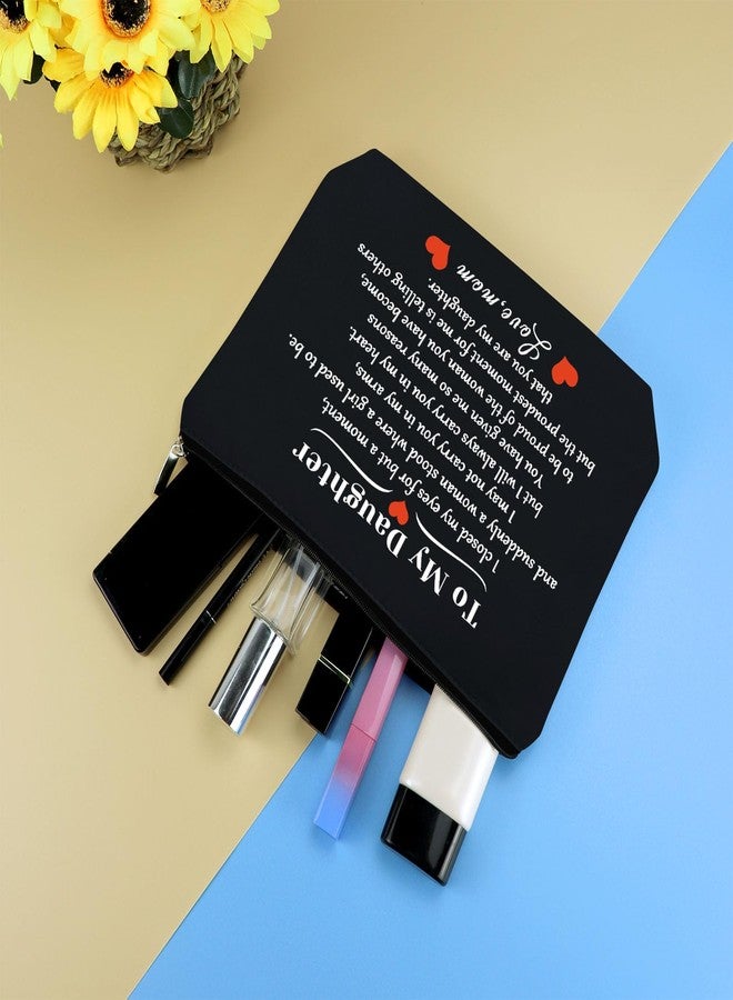 هدية من الأم لابنتها: حقيبة مكياج، حقيبة مستحضرات تجميل، هدية عيد ميلاد أو تخرج أو هدية زفاف، هدية لابنة بالغة، هدية لحفل توديع العزوبية، حقيبة مكياج سوداء - Image 4